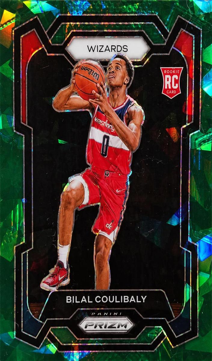 2023 Panini Prizm Basketball Green Ice Bilal Coulibaly #153 PSA 10