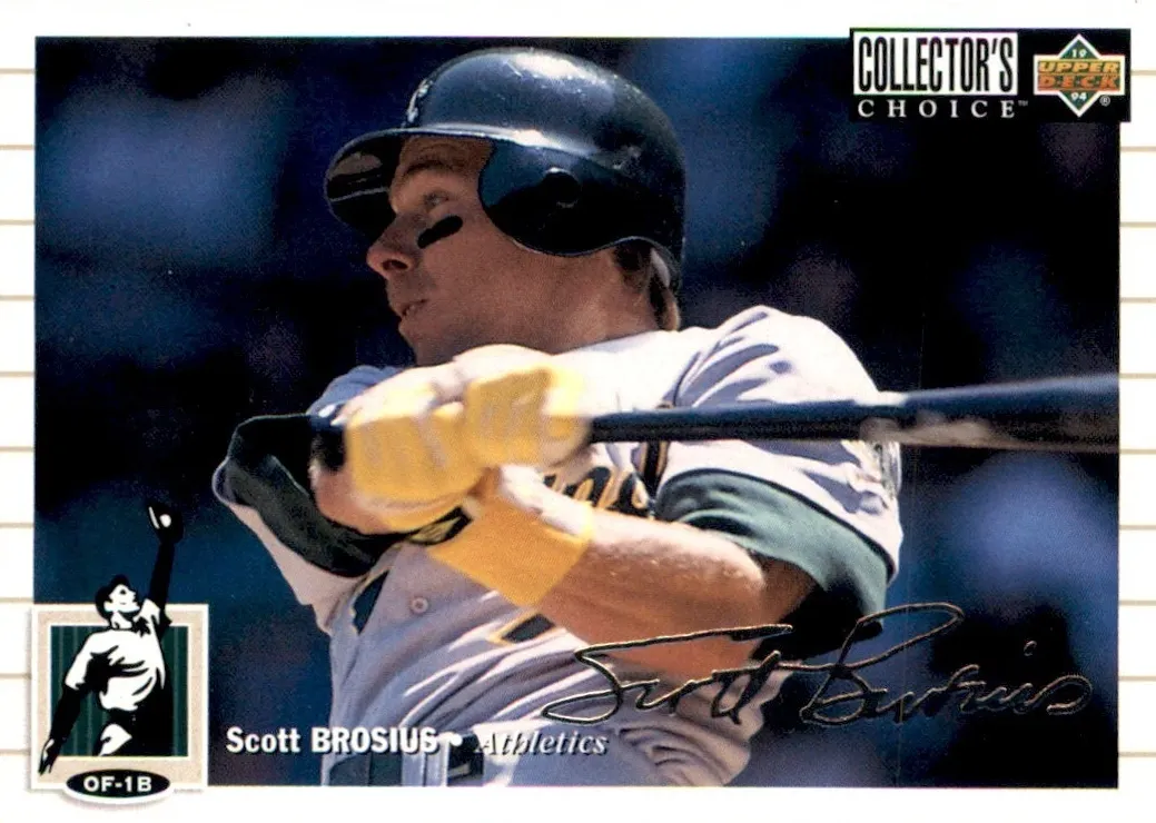 1994 Upper Deck Collector's Choice Baseball Silver Signature Scott Brosius #376