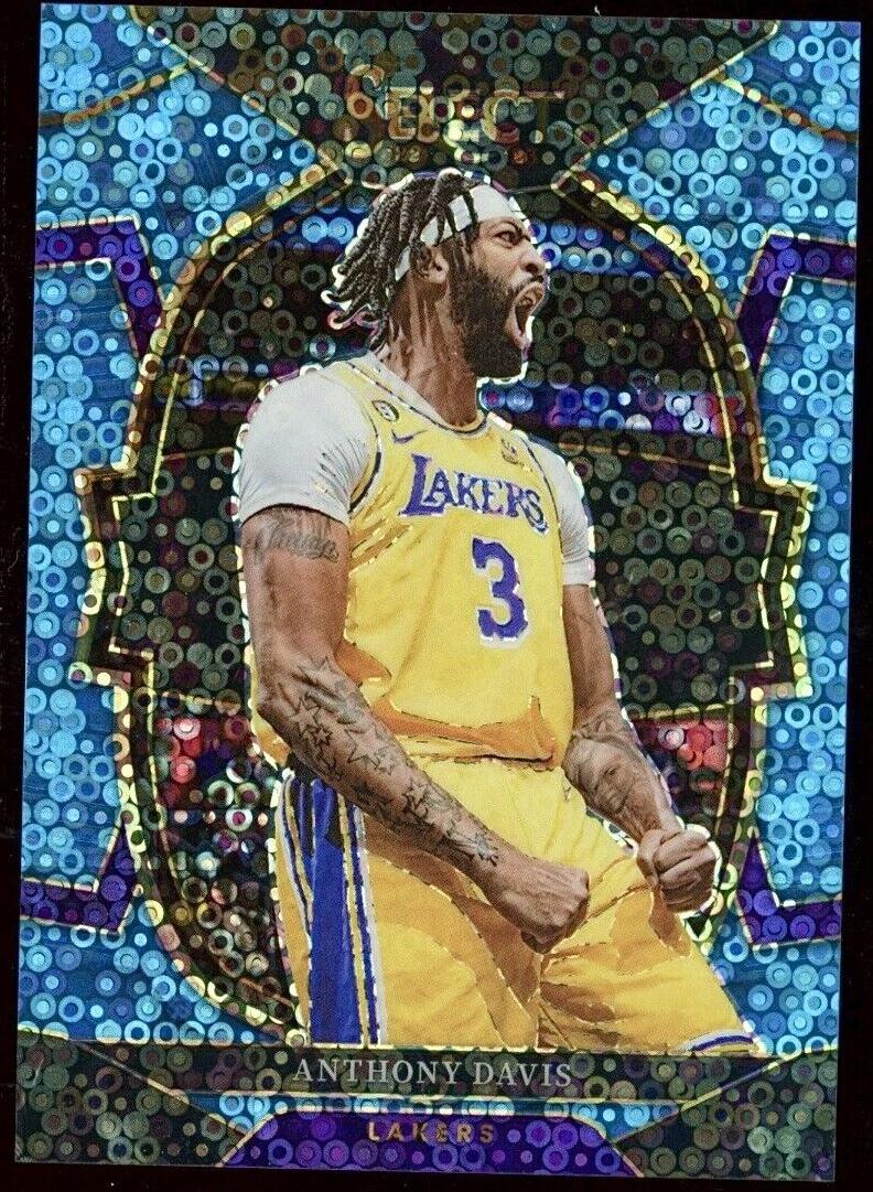 2022 Panini Select Basketball Light Blue Disco Anthony Davis #17