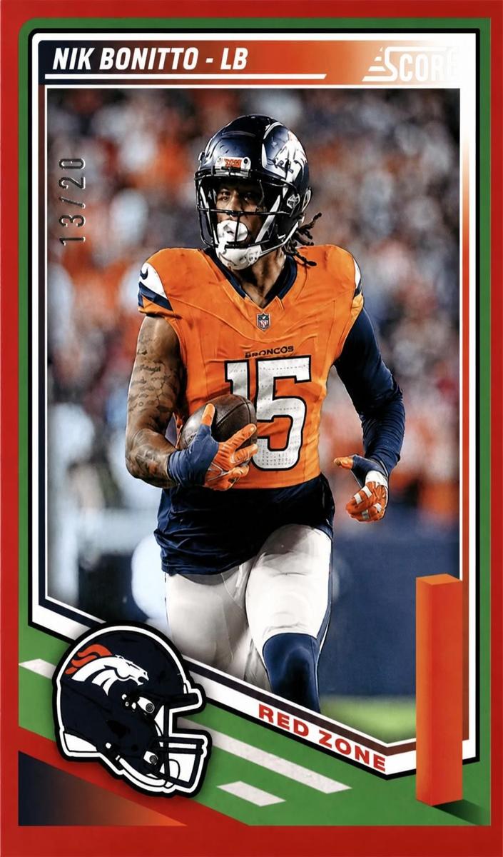 2025 Panini Score Football Red Zone Nik Bonitto #50