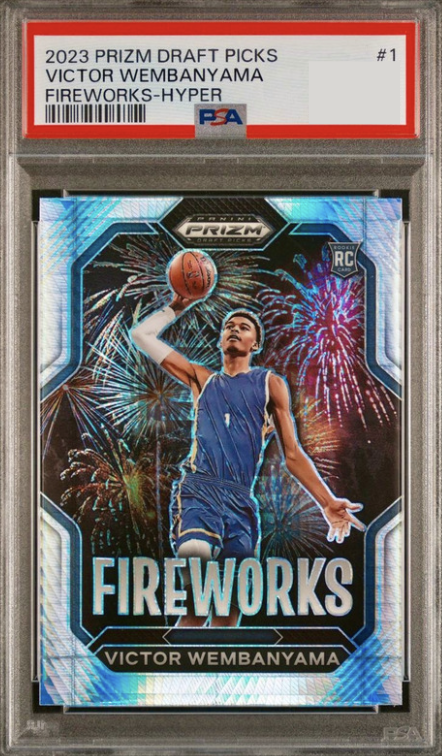 2023 Panini Prizm Draft Picks Basketball Hyper Victor Wembanyama #1 PSA 9