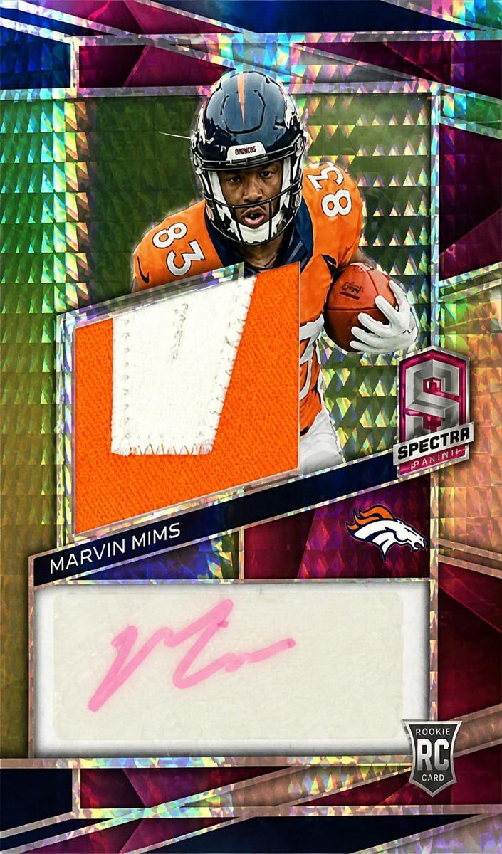 2023 Panini Spectra Football Neon Pink Marvin Mims #225