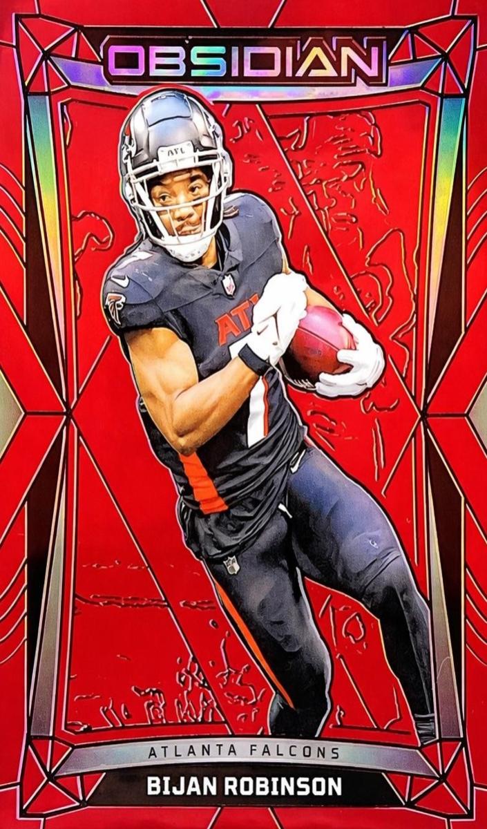 2024 Panini Obsidian Football Red Bijan Robinson #7 PSA 9