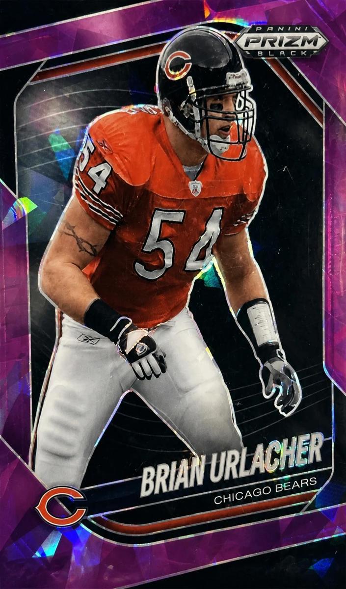 2025 Panini Prizm Black Football Purple Ice Brian Urlacher #19