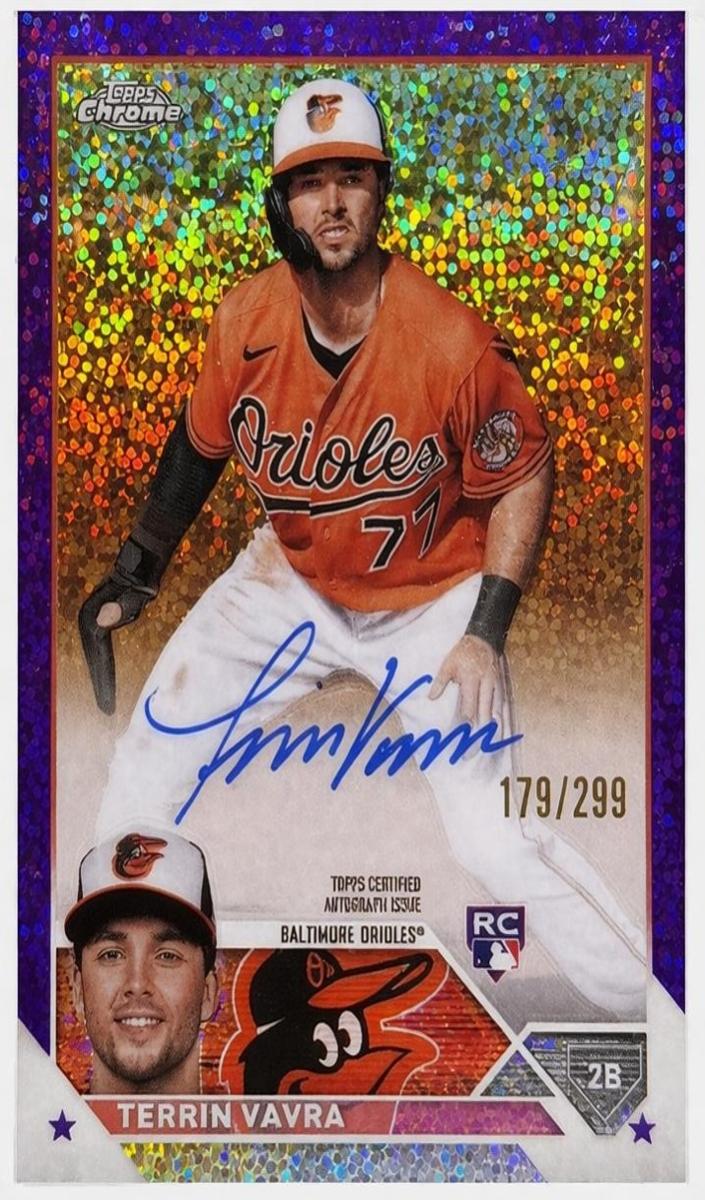 2023 Topps Chrome Update Baseball Purple Speckle Terrin Vavra #RA-TV