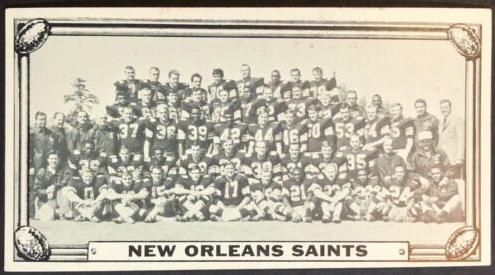 1968 Topps Test Teams Football New Orleans Saints #2 PSA 7