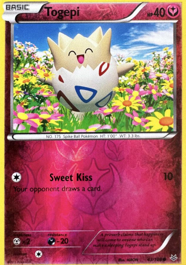 2015 Pokemon XY Roaring Skies Reverse Holo Togepi #43