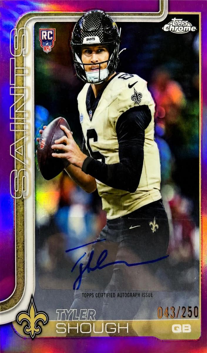 2025 Topps Chrome Football Pink Refractor Tyler Shough #RA-TYS