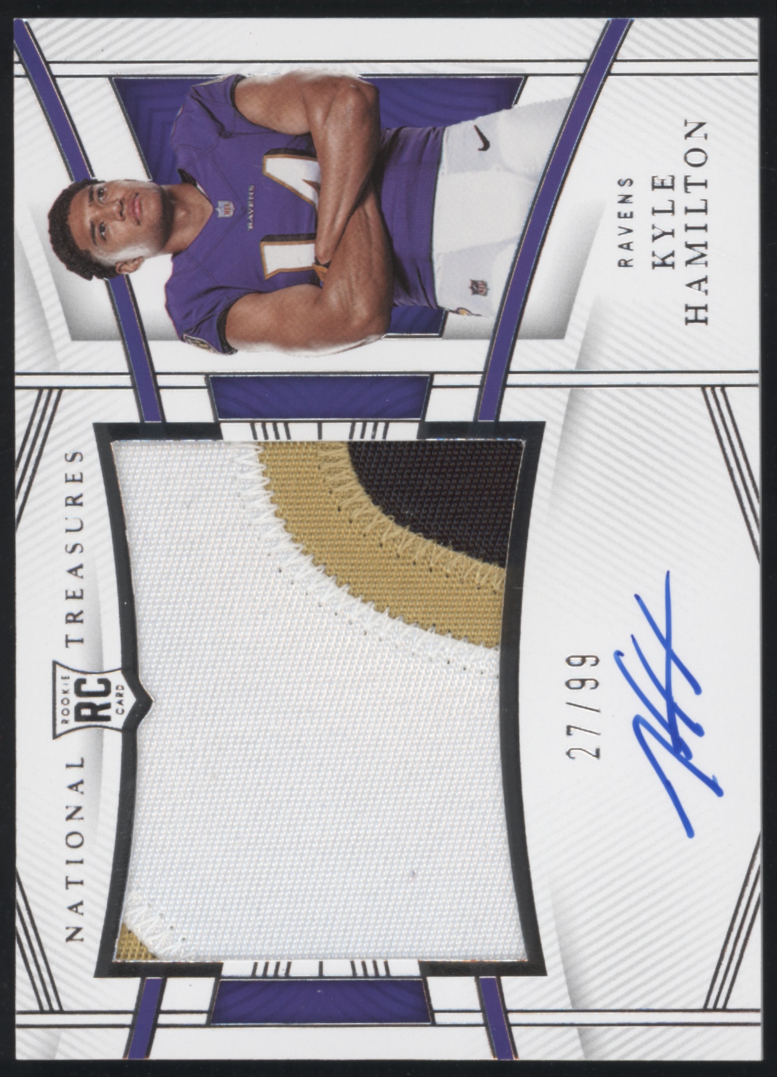 2022 Panini National Treasures Football Kyle Hamilton #RMS-KHA