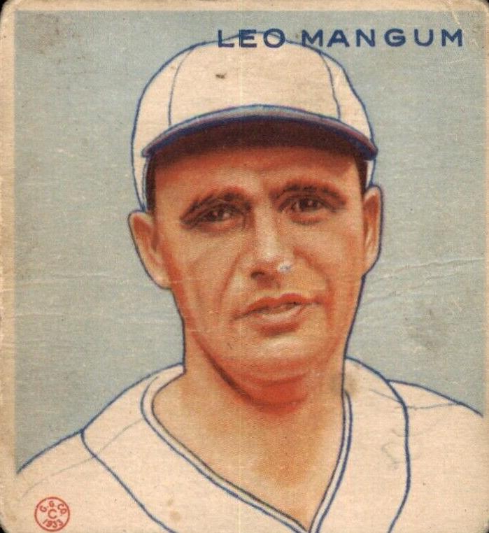 1933 R319 Goudey Baseball Leo Mangum #162 PSA 5.5