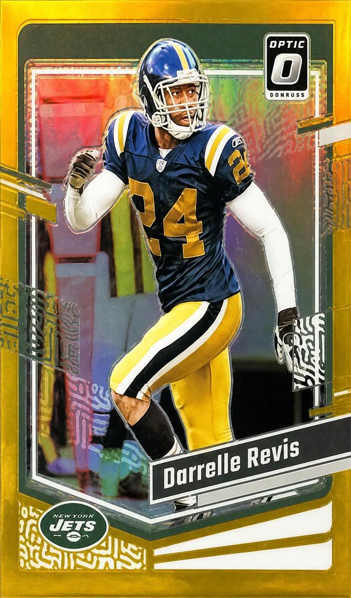 2023 Donruss Optic Football Gold Darrelle Revis #152 PSA 9
