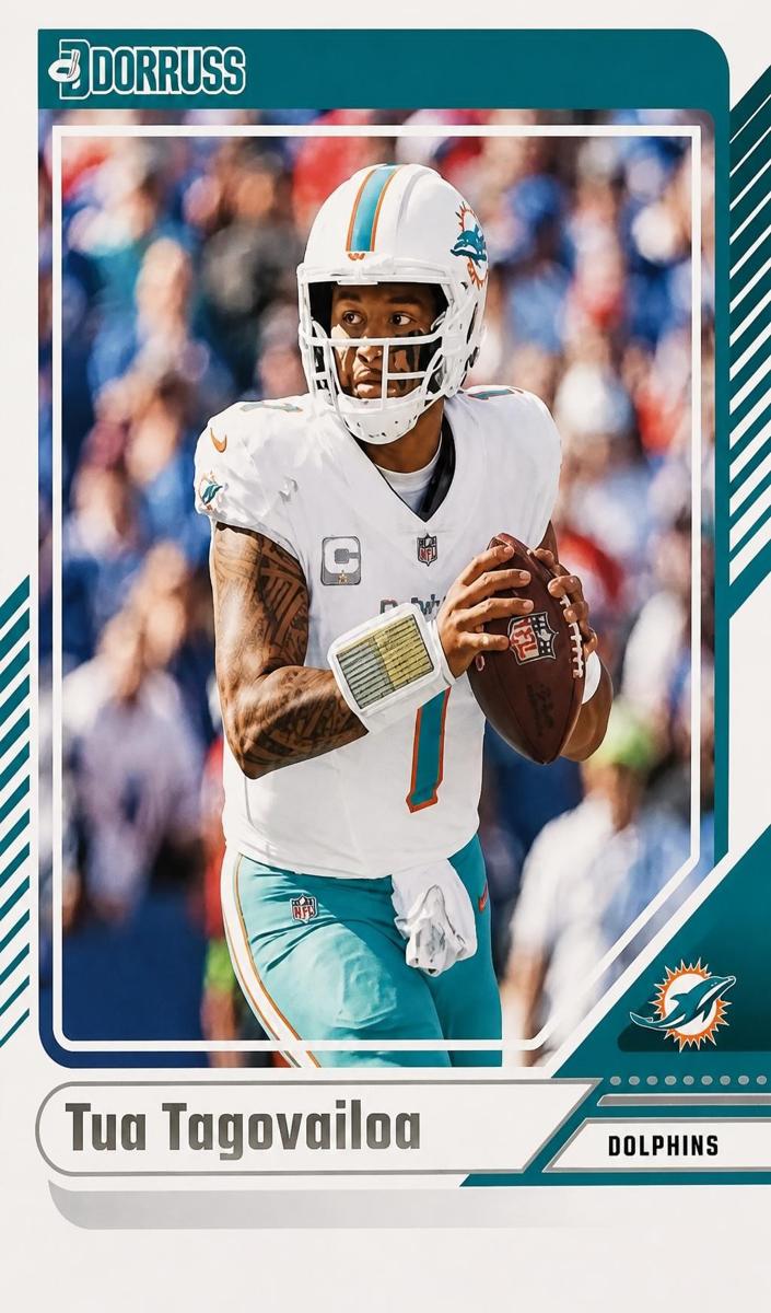 2024 Panini Donruss Football Aqueous Test Tua Tagovailoa #90