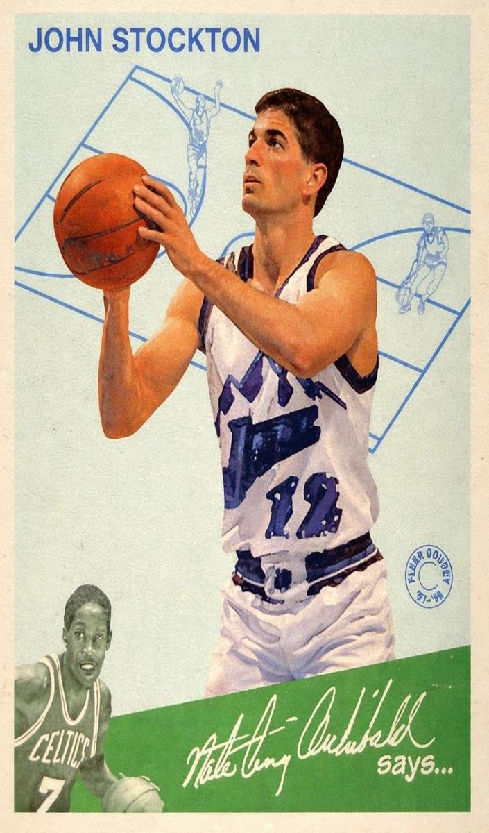 1997 Fleer Basketball John Stockton #13 PSA 9