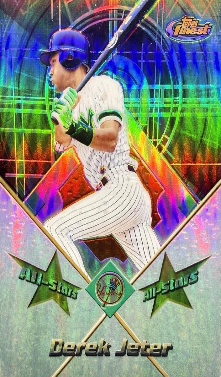 2001 Topps Finest Baseball Refractor Derek Jeter #FAS2