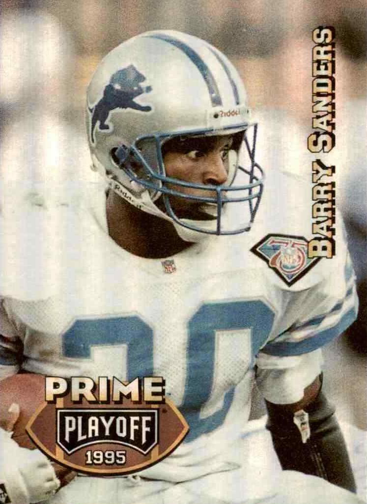 1995 Playoff Prime Football Barry Sanders #20