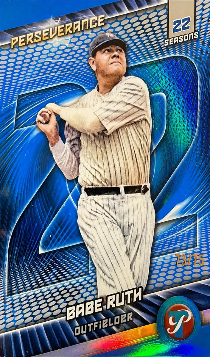 2025 Topps Pristine Baseball Blue Refractor Babe Ruth #P-15