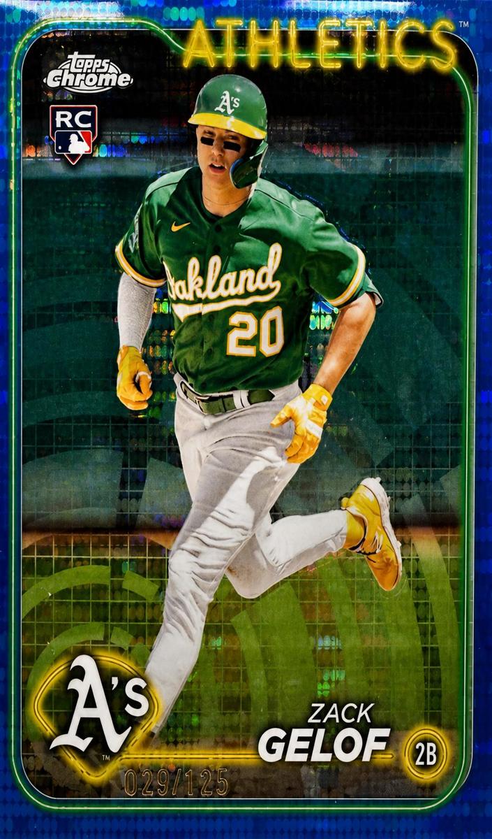 2024 Topps Chrome Baseball Blue Sonar Zack Gelof #282
