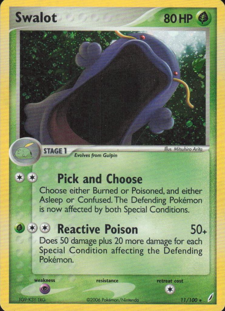 2006 Pokemon EX Crystal Guardians Swalot #11