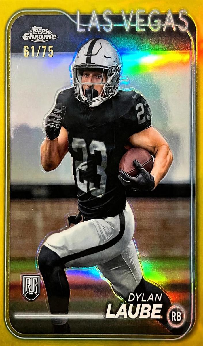 2024 Topps Chrome Football Gold Refractor Dylan Laube #280