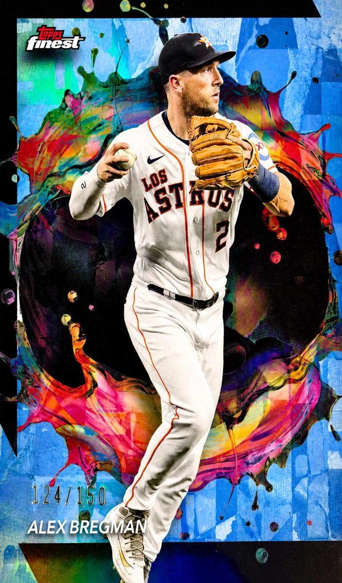 2024 Topps Finest Baseball Sky Blue Alex Bregman #268