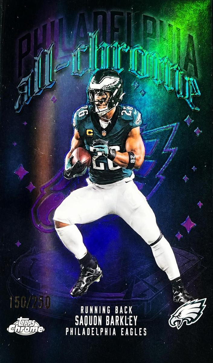 2025 Topps Chrome Football Pink Refractor Saquon Barkley #ACT-3