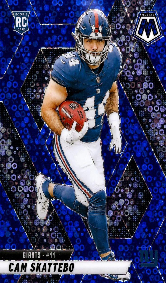 2025 Panini Mosaic Football No Huddle Blue Cam Skattebo #305