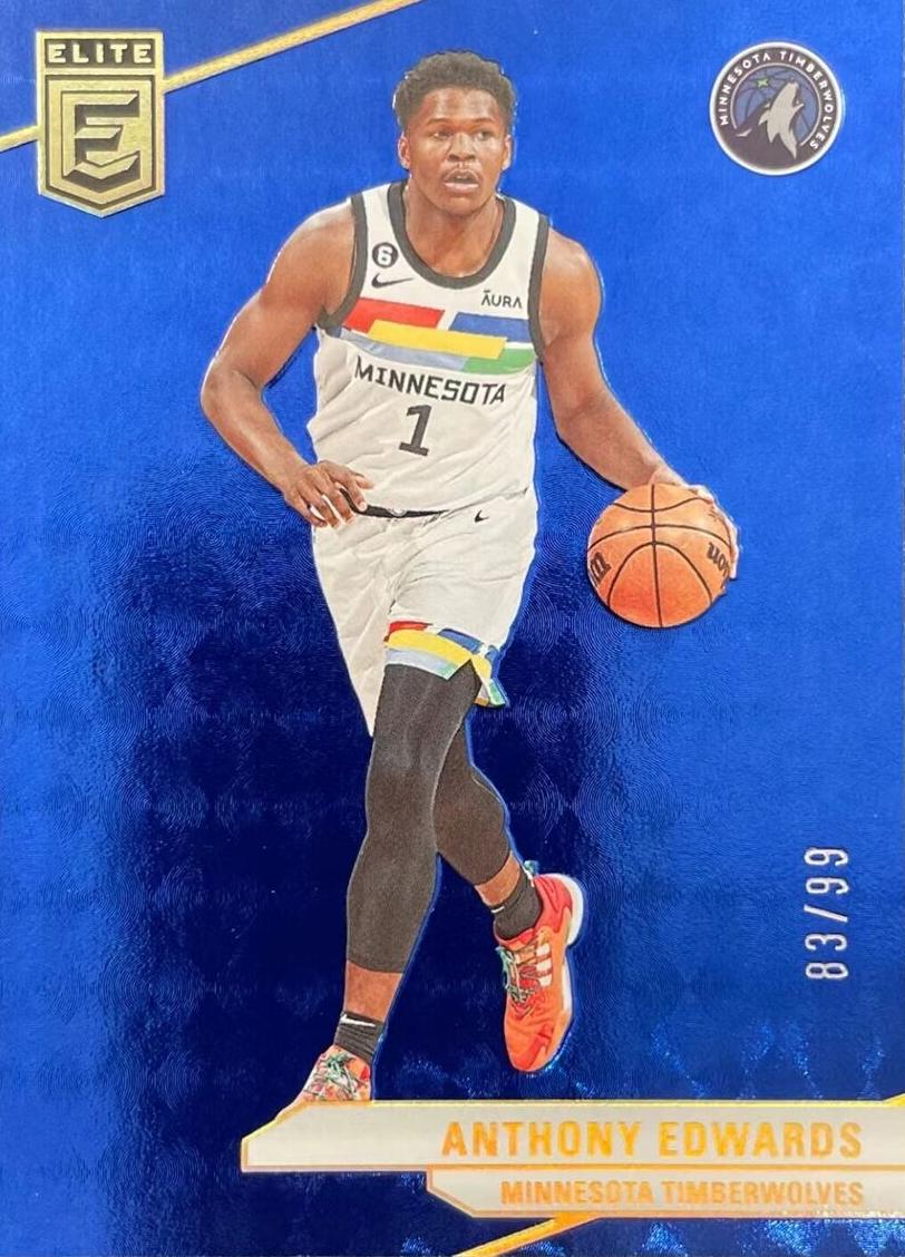 2023 Donruss Elite Basketball Blue Anthony Edwards #23 PSA 9