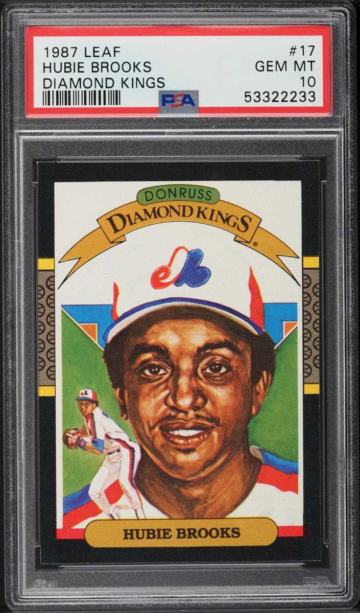 1987 Leaf Baseball Hubie Brooks #17 PSA 9