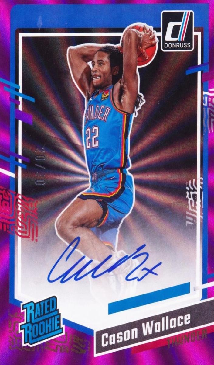 2023 Panini Donruss Basketball Holo Purple Laser Cason Wallace #254