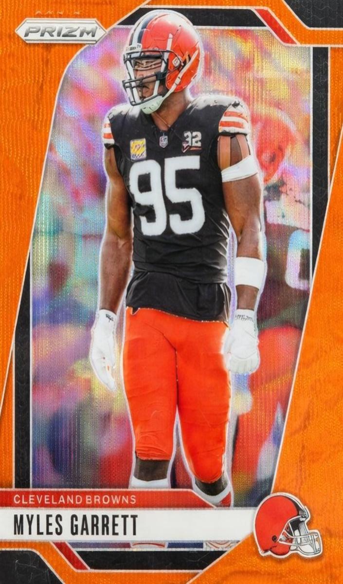 2024 Panini Prizm Football Orange Wave Myles Garrett #69