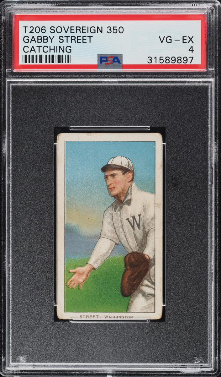 1909-11 T206 Baseball Catching Gabby Street #NNO PSA 4