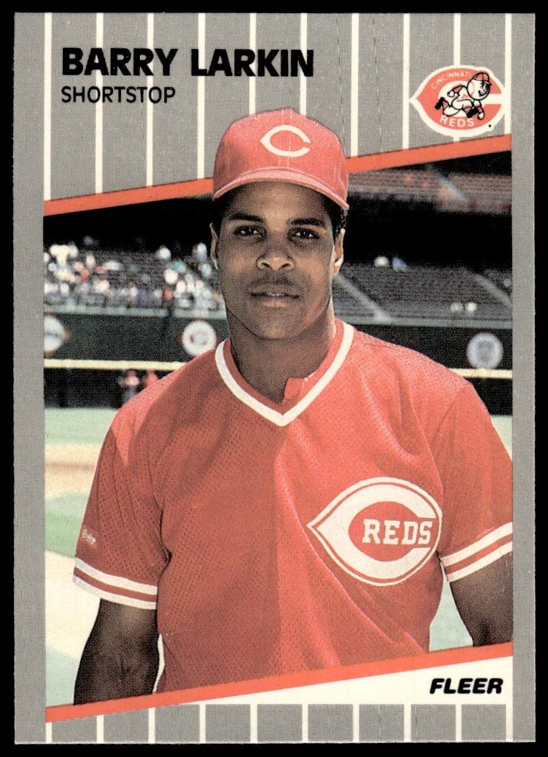 1989 Fleer Baseball Barry Larkin #164 PSA 9