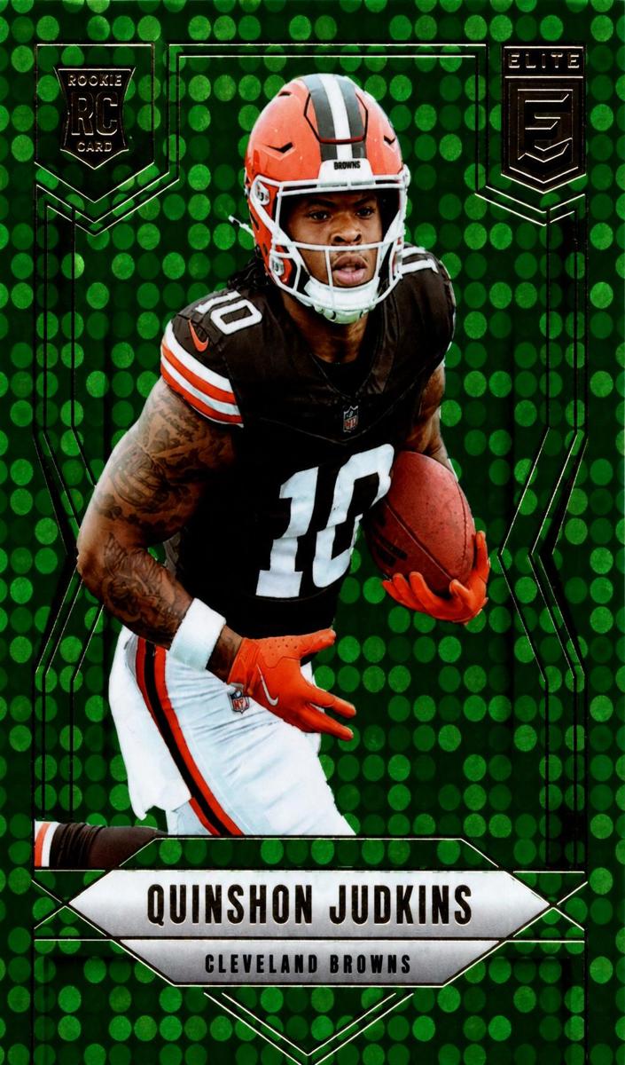 2025 Donruss Elite Football Green Disco Quinshon Judkins #121 PSA 5