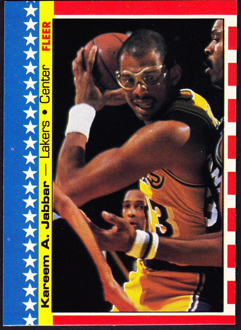 1987 Fleer Basketball Kareem Abdul-Jabbar #8