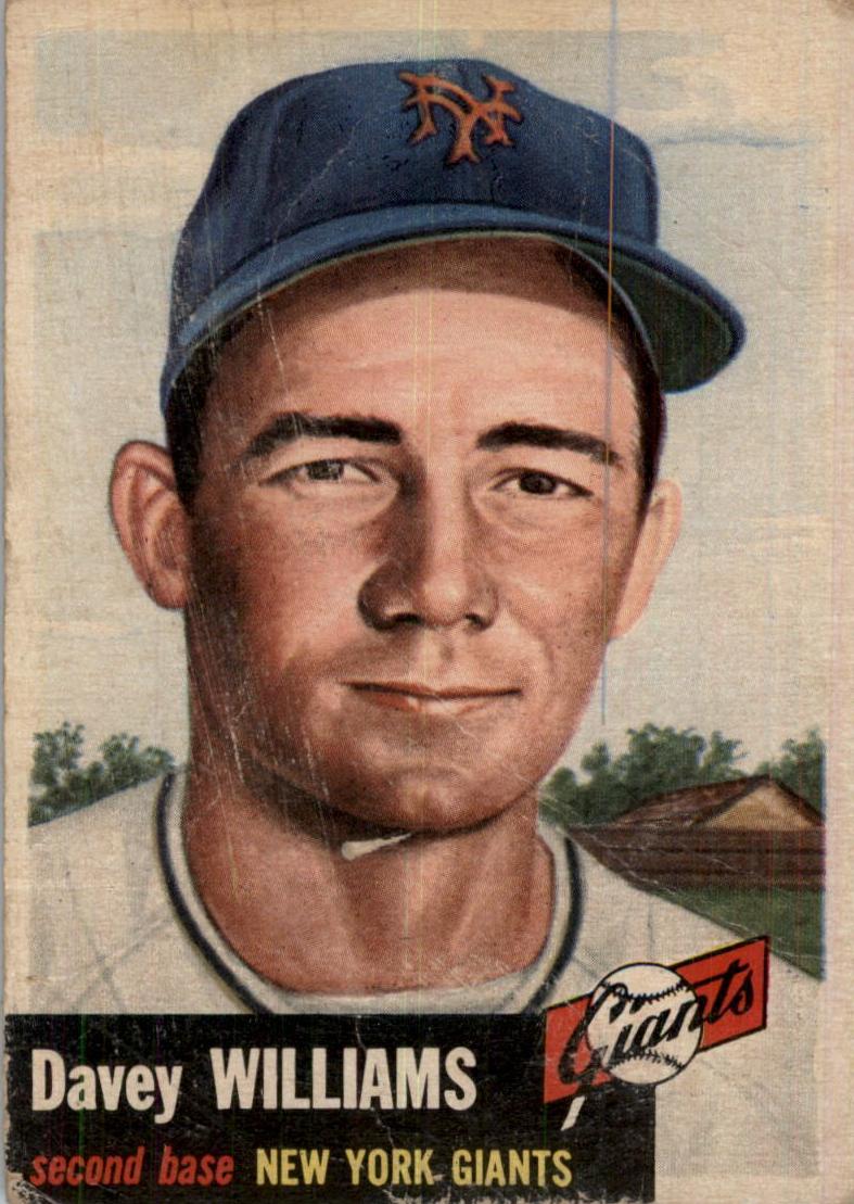 1953 Topps Baseball Davey Williams #120