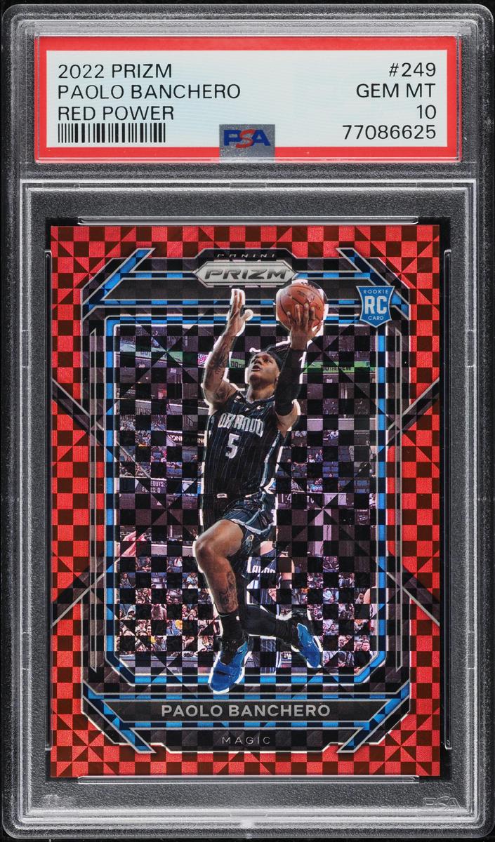 2022 Panini Prizm Basketball Red Power Paolo Banchero #249 PSA 10