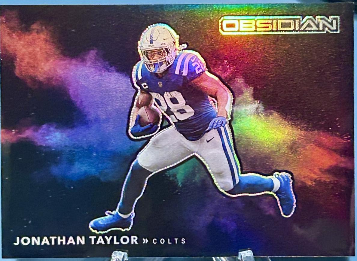 2022 Panini Obsidian Football Jonathan Taylor #CBB-JTA BGS 9