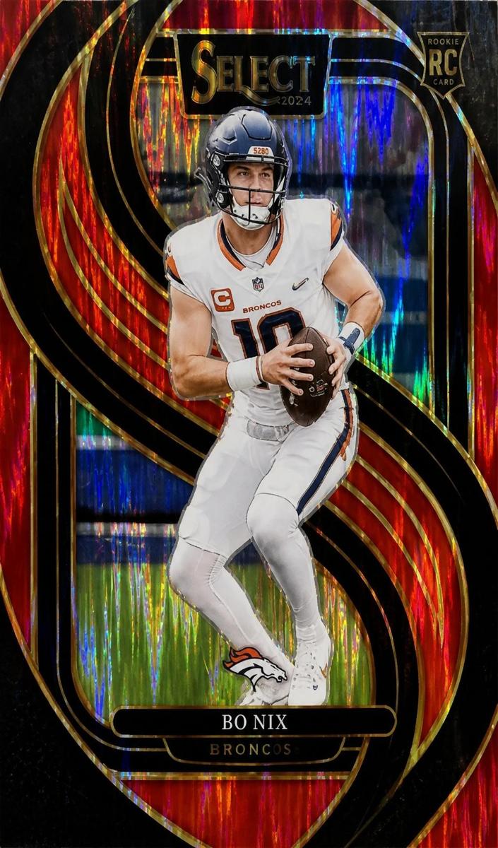 2024 Panini Select Football Red Shock Bo Nix #117 PSA 9