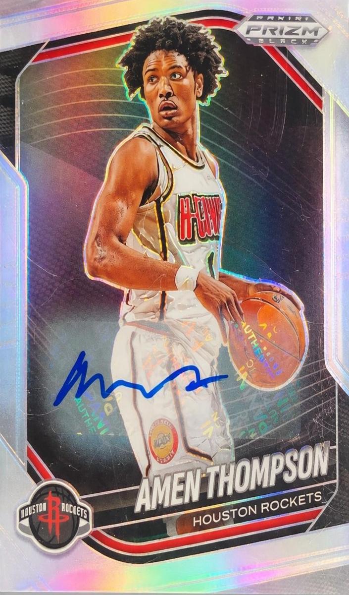 2024 Panini Prizm Black Basketball Silver Amen Thompson #76 PSA 10