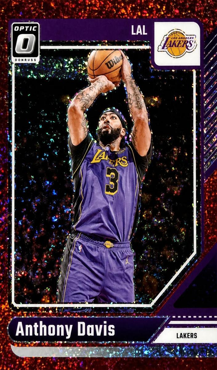 2024 Donruss Optic Basketball Red Glitter Anthony Davis #207