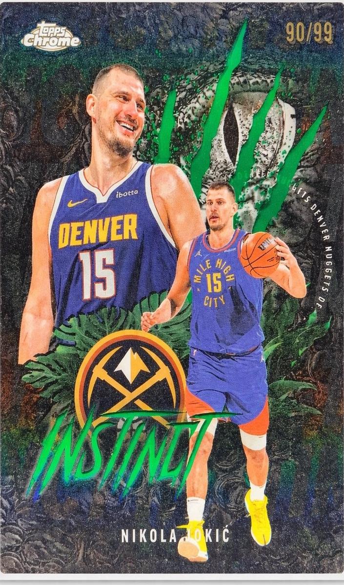 2025 Topps Chrome Basketball Green Refractor Nikola Jokic #INS-1 PSA 10