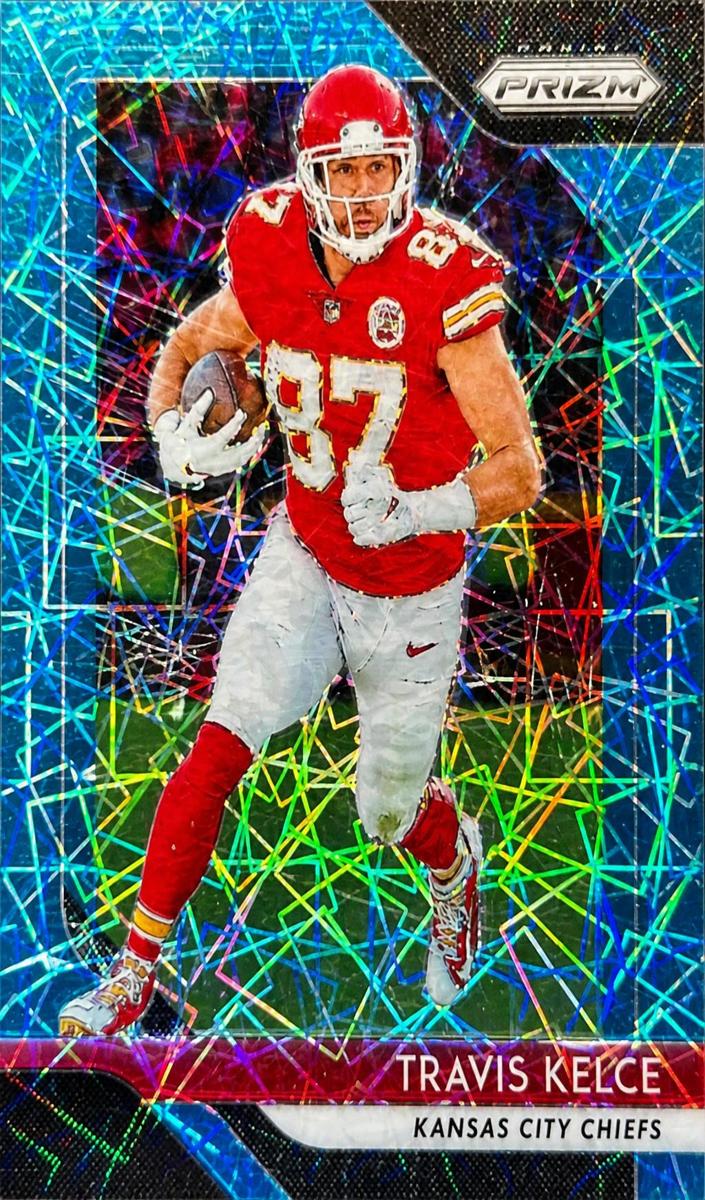 2018 Panini Prizm Football Lazer Travis Kelce #105 PSA 8.5