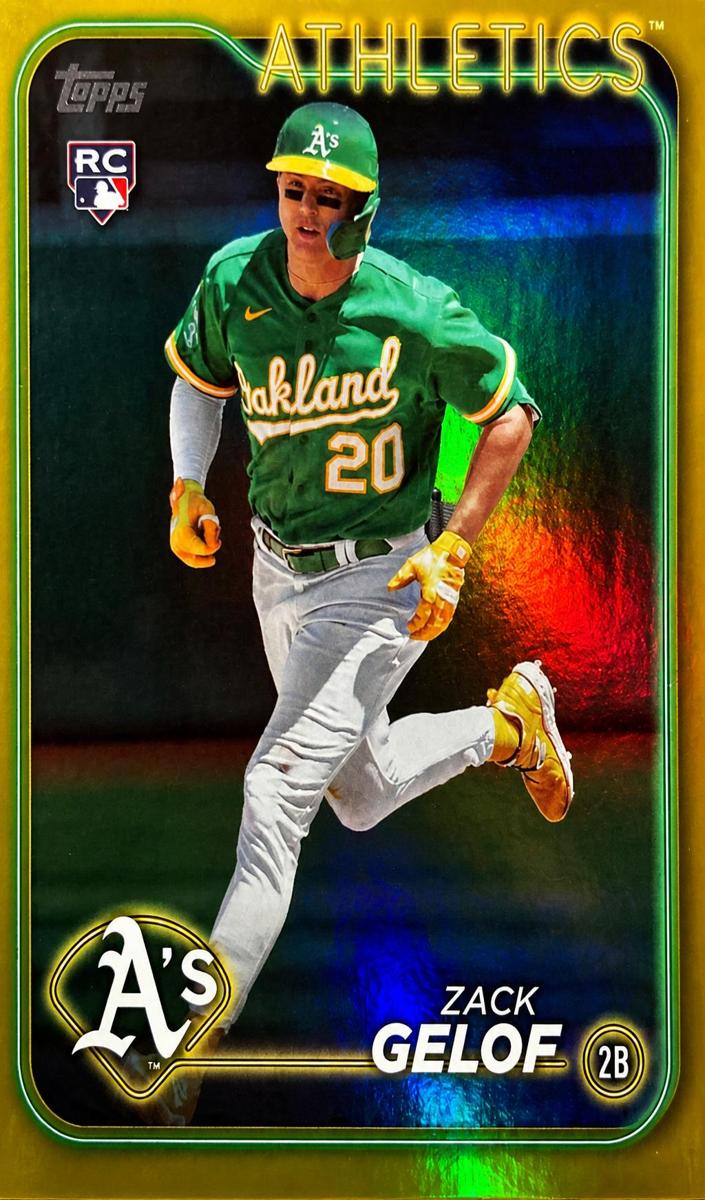 2024 Topps Baseball Gold Foil Zack Gelof #166 PSA 9
