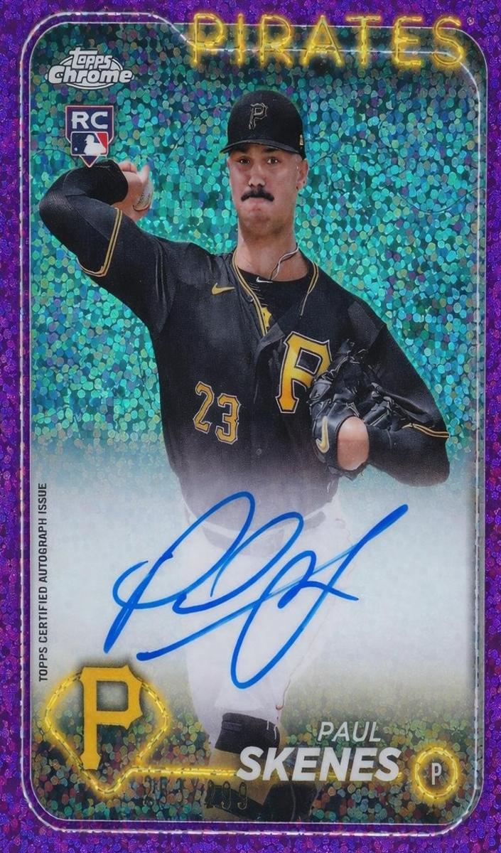 2024 Topps Chrome Update Baseball Purple Speckle Paul Skenes #RA-PS