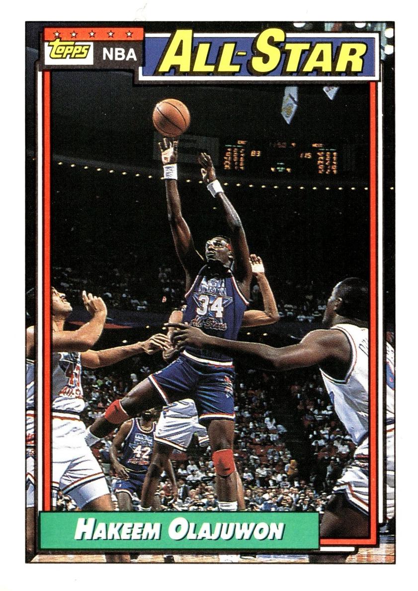 1992 Topps Basketball All-Star Hakeem Olajuwon #105
