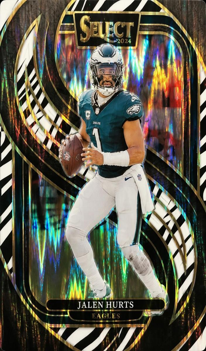 2024 Panini Select Football Zebra Jalen Hurts #165 PSA 9