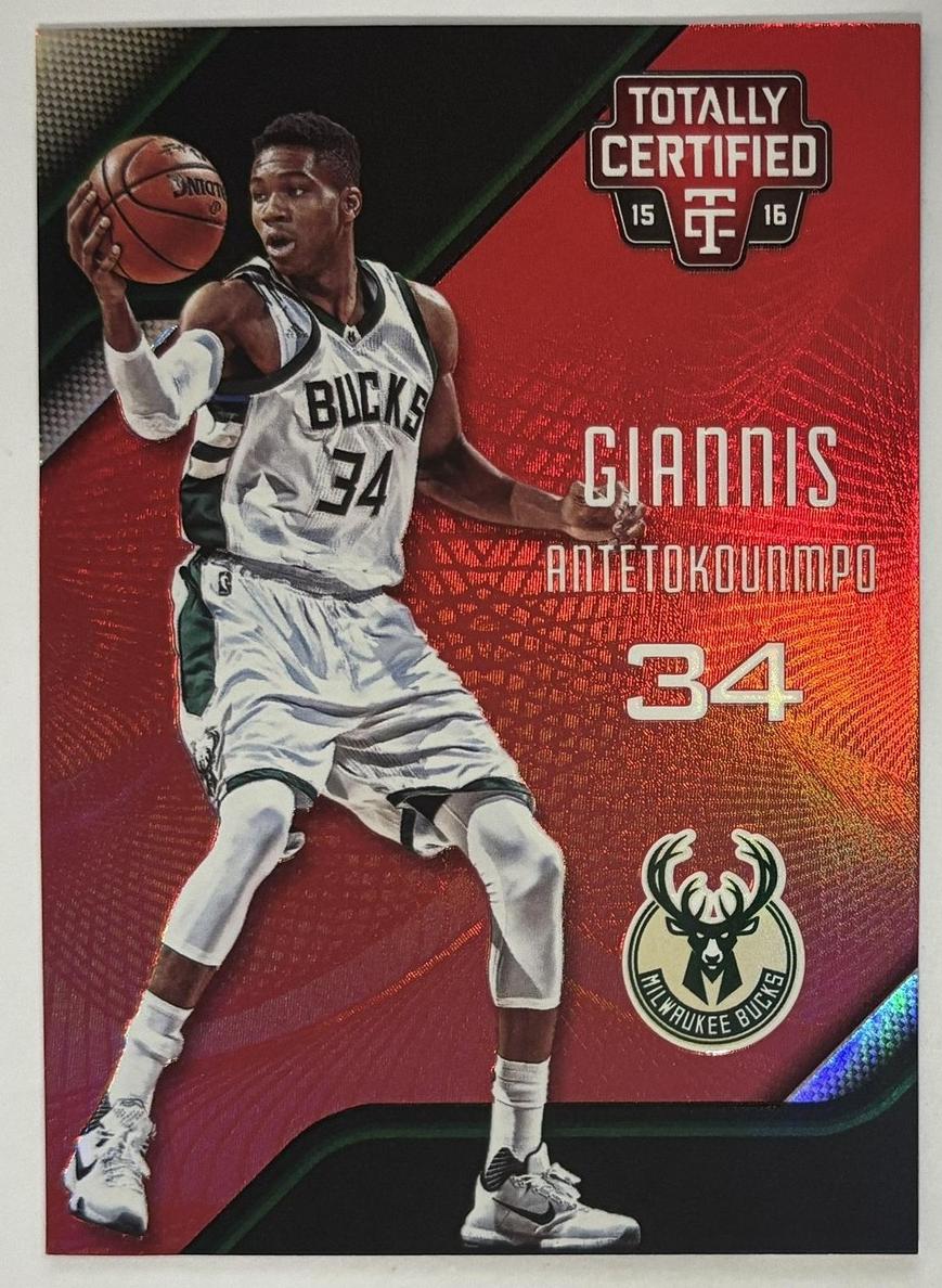 2015 Panini Totally Certified Basketball Mirror Red Giannis Antetokounmpo #24