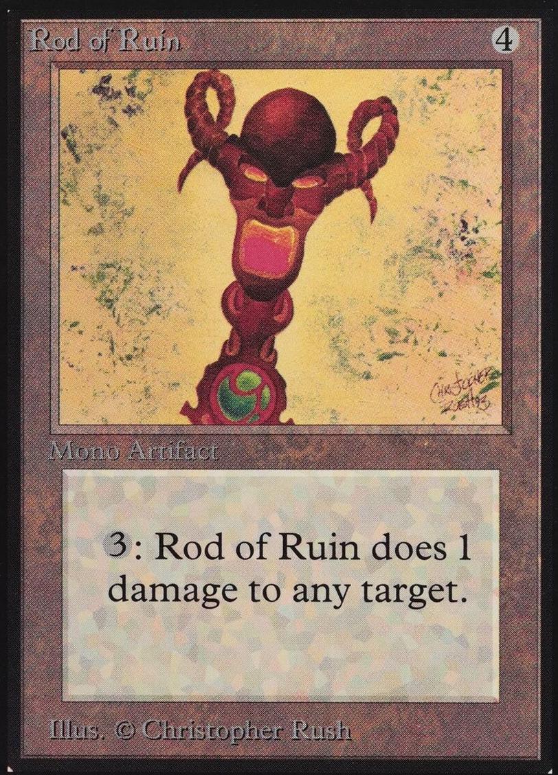 1993 Magic The Gathering Beta Rod of Ruin #NNO
