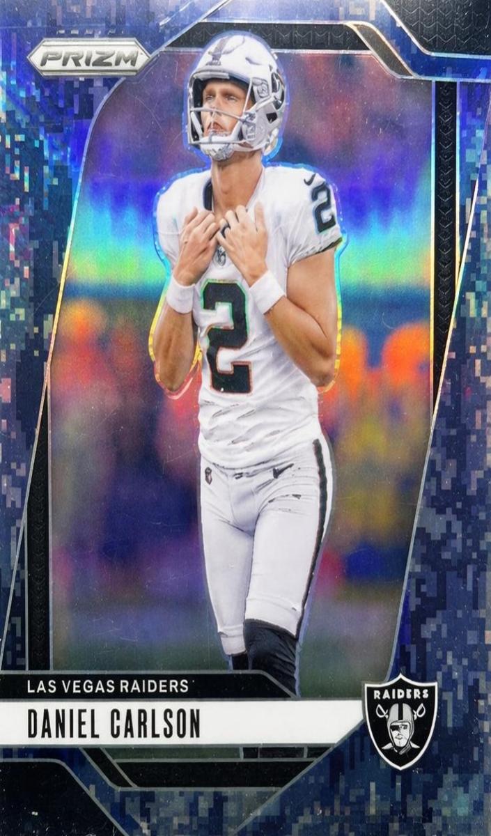 2024 Panini Prizm Football Navy Camo Daniel Carlson #153 SGC 9