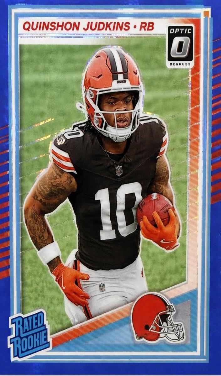 2025 Donruss Optic Football Blue Scope Quinshon Judkins #252